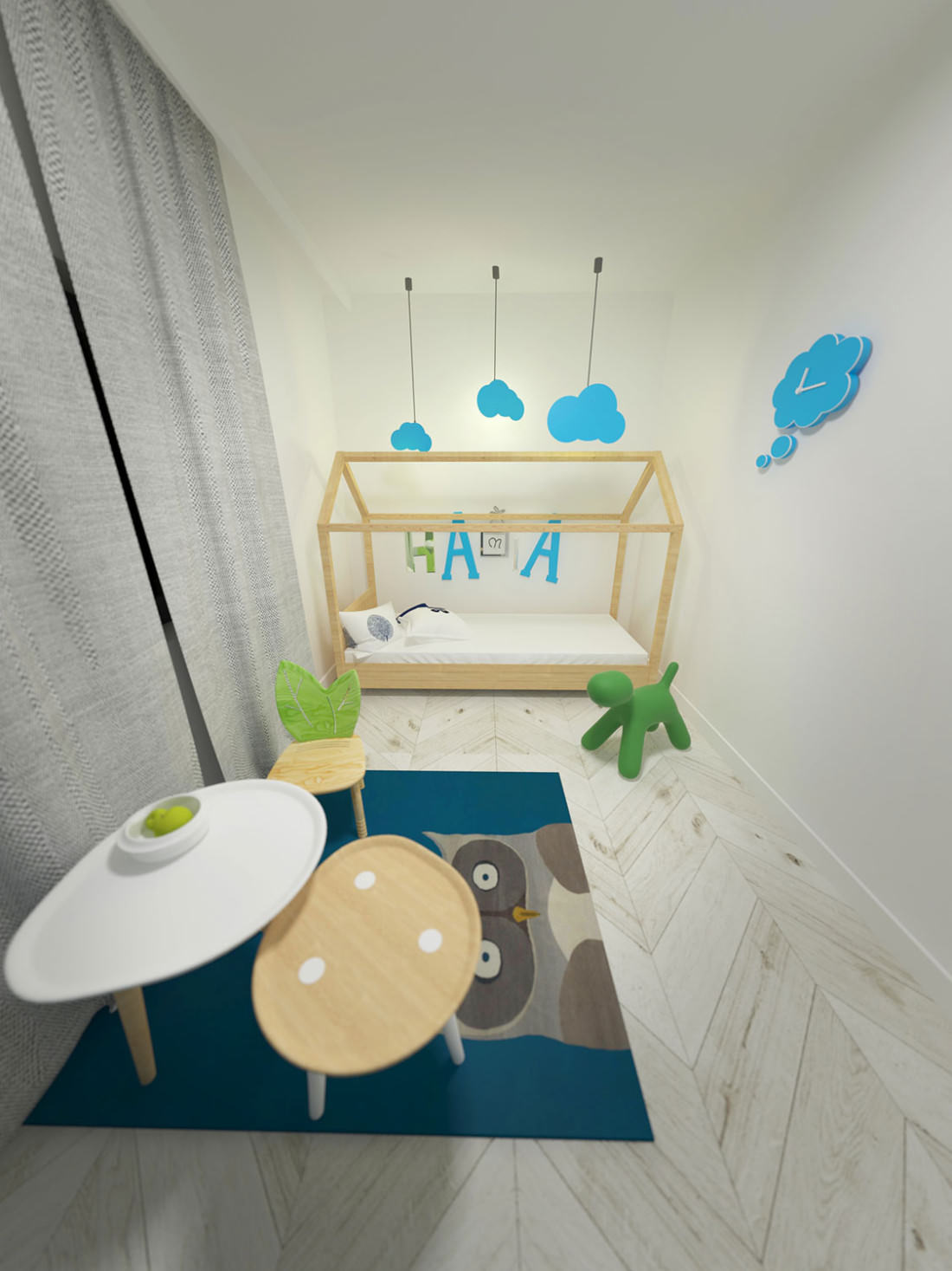 Pokój dziecięcy w projekcie mieszkania w Bielsku-Białej